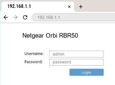 Log in to Orbi Using 192.168.1.1