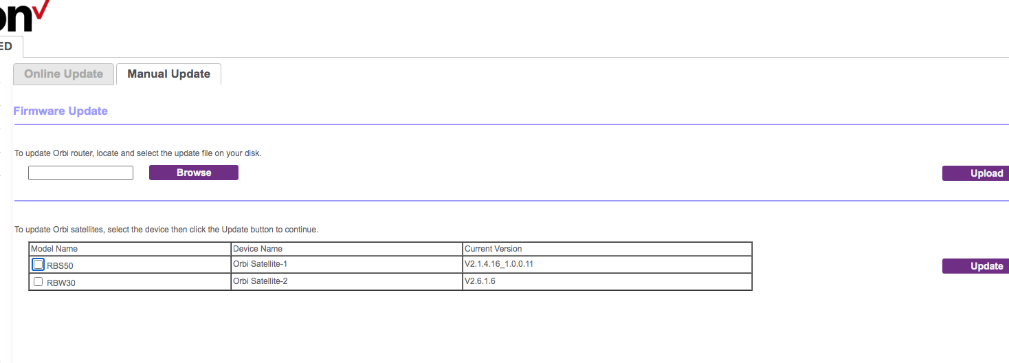 Update the orbi Router Firmware