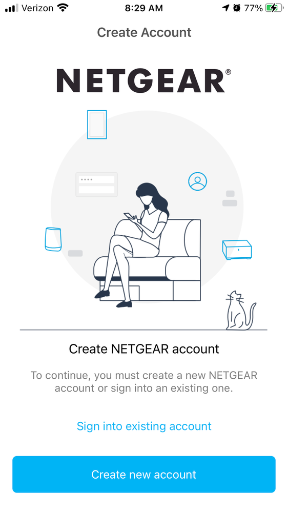 create a Netgear orbi account