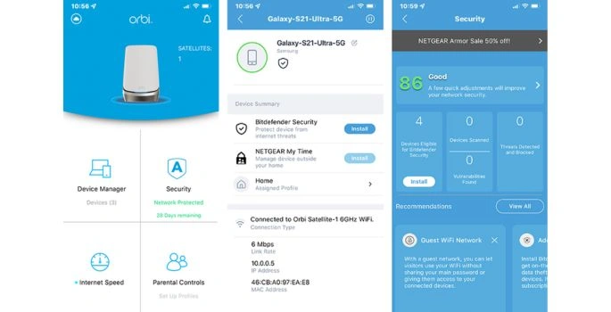 Configuration through Orbi App